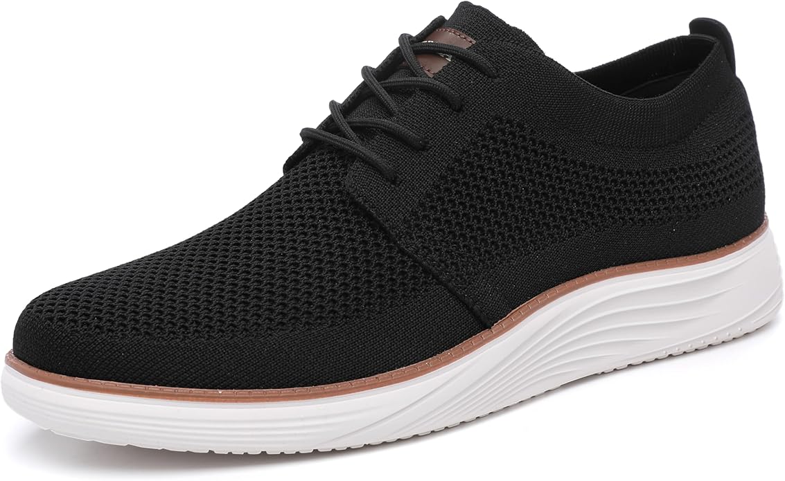 TYNDALL Mens Casual Sneakers Lightweight Mesh Comfy Knit Lace-Up Walking Shoes