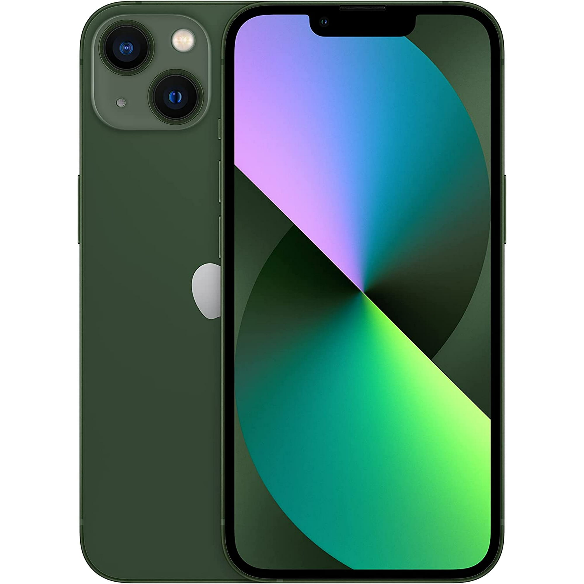 Restored Apple iPhone 13 A2482 (Fully Unlocked) 128GB Green W/ Pre-Installed Tempered Glass and Bluetooth Earbuds (Refurbished)