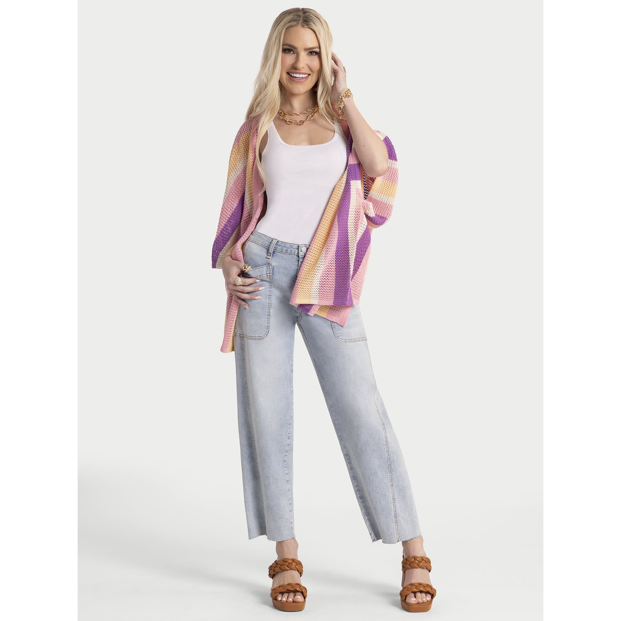 Jessica Simpson Women's Cordelia Pointelle Kimono, Sizes S-XL